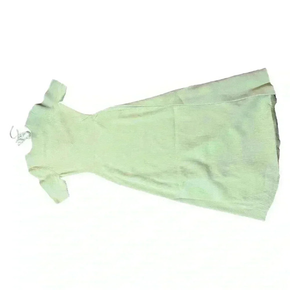 Maje NWT Ruche Vert Tie-Back MIDI Dress in Light Green Size 38/Medium - Picture 13 of 13